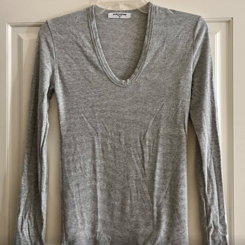 The perfect white tee brand robyn long sleeve